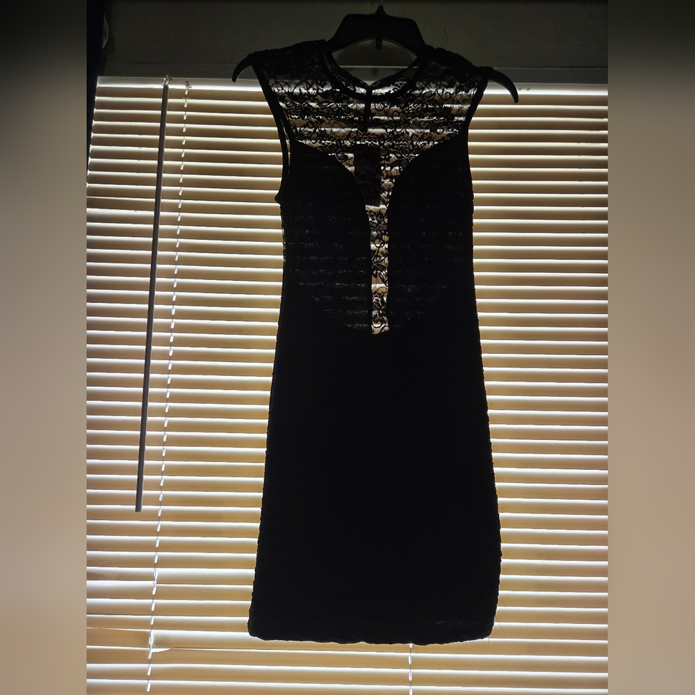 NWT Love Culture Womens Mini Black Sleeveless Dress Small